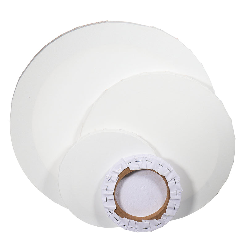 6/8/12/16'' Blank White Round Artist Canvas Wooden Drawing Board Acrylic Oil Paintings