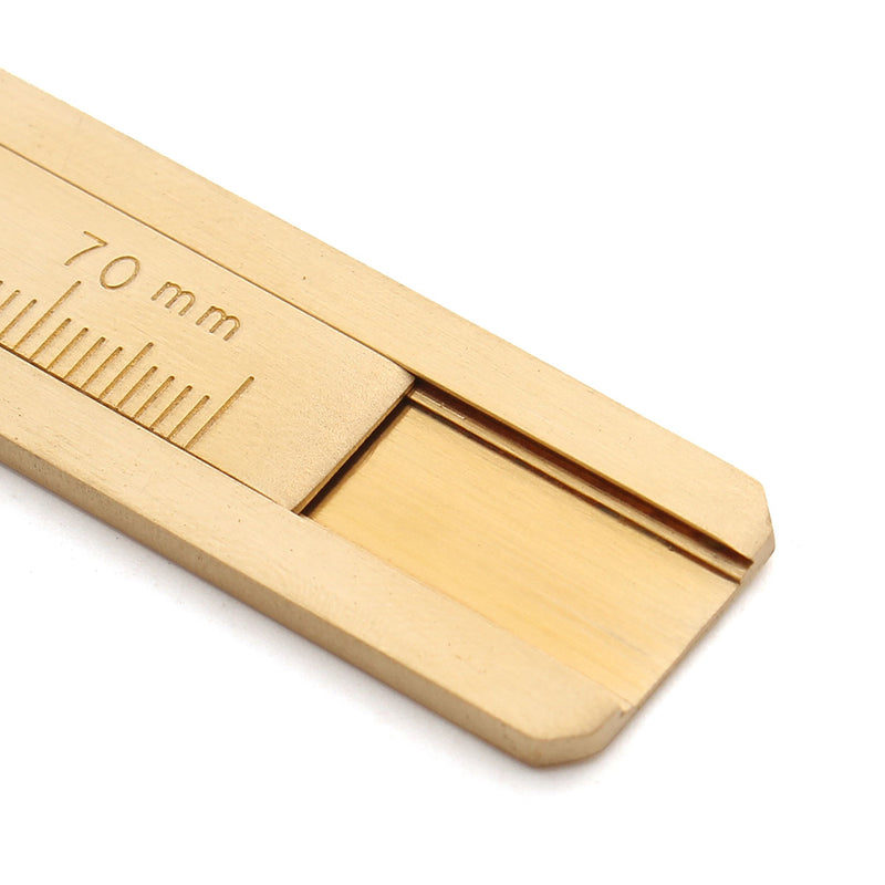 70mm Mini Brass Sliding Gauge Vernier Bead Wire Jewelry Measuring Pocket Caliper