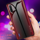 Bakeey Carbon Fiber Gradient Color Shockproof Tempered Glass Protective Case for Xiaomi Mi9 Mi 9 Lite / Xiaomi Mi CC9