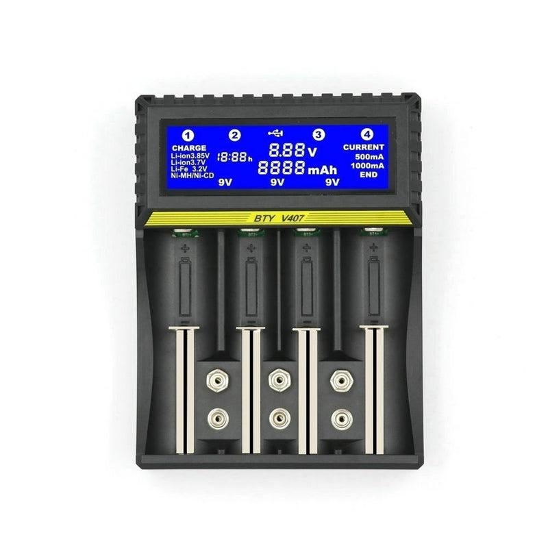 Universal Smart LCD Charger For 9V AA AAA Ni-MH Ni-CD 18650 Li-ion Battery Charger lot