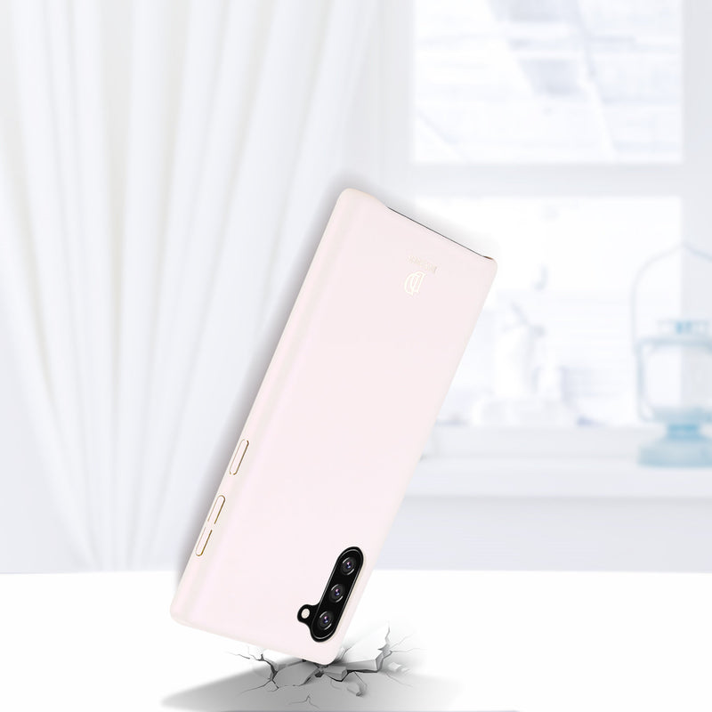 DUX DUCIS Frosted Shockproof Anti-Fingerprint PU Leather Protective Case for Samsung Galaxy Note 10 / Note 10 5G