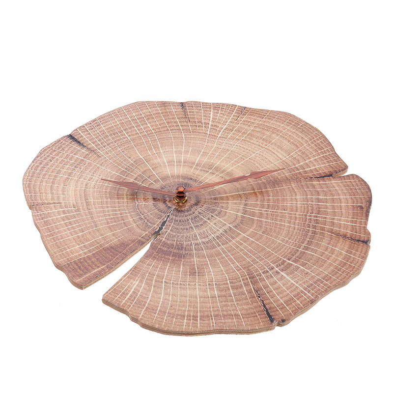 28cm 11'' Retro Round Wooden Wall Clock DIY Room Home Office Bar Decoration