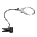 Magnifier LED Light Magnifying Glass w/ Clamp Lamp Flexible Clip on Desktop