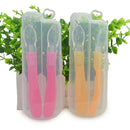 2PCS / Set Baby Silicone Soft Head Feeding Spoon With Storage Box Baby Special Spoon Safe and Non-toxic With Box