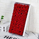 KCASA 50Pcs Rose Bath Soap Body Cleaning Flower Soap Wedding Party Girlfriend Floral +Gift