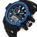 SANDA 399 Dual Display Digital Watch Calendar Luminous Display Alarm Clock Watch Outdoor Sport Watch