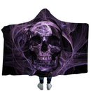 Hooded Blankets Flannel 3D Printed Galaxy Microfiber Wearable Thickened Blankets for Adults Kids