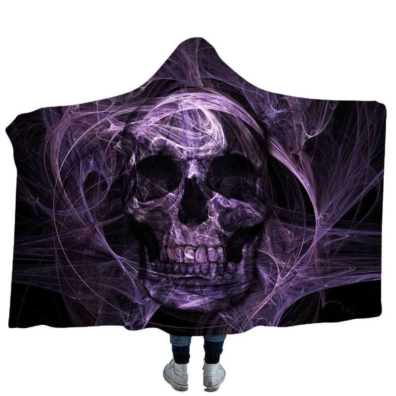 Hooded Blankets Flannel 3D Printed Galaxy Microfiber Wearable Thickened Blankets for Adults Kids