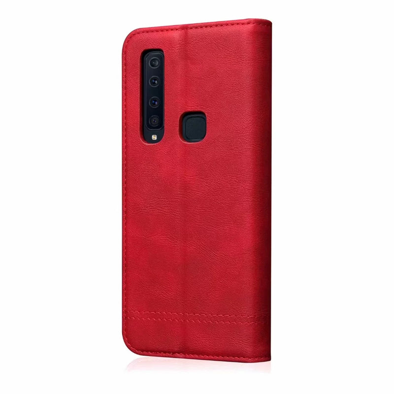 Bakeey Magnetic Flip Protective Case For Samsung Galaxy A7 2018/A9 2018 Wallet Card Slot Kickstand Cover
