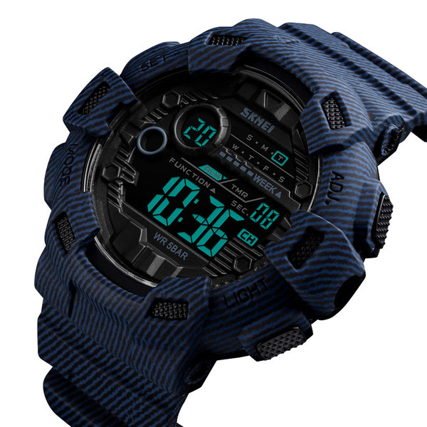 SKMEI 1472 Week Display Alarm Cowboy Waterproof Sports Digital Watch Men Watch