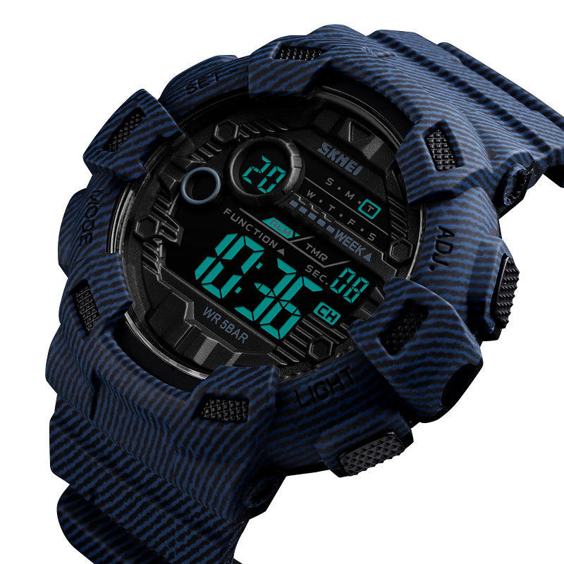 SKMEI 1472 Week Display Alarm Cowboy Waterproof Sports Digital Watch Men Watch