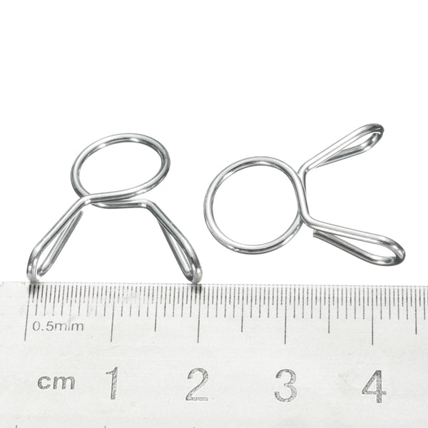 50pcs 10mm Fuel Line Hose Tubing Spring Clips Clamps For Motorcycle ATV Scooter