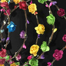 LED Flower Wreath Party Holiday Light Garland Headband Wedding Photography Gift