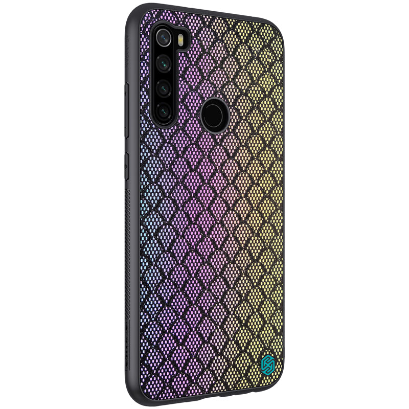 For Xiaomi Redmi Note 8 Case NILLKIN Luxury Luster Twinkle Shield Woven Polyester + PU Leather Hard Back Protective Case