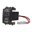 5V 2.1A USB Port Dashboard Voltmeter Phone Charger for Nissan