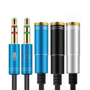 Bakeey 3.5mm Audio Adapter 32cm 2 Male to 1 Female Audio Cable Splitter Cable Adapter