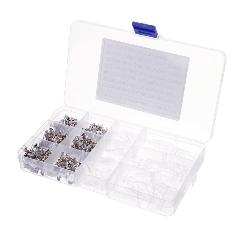 810pcs Insulated Male Female Wire Connector Electrical Wire Crimp Terminal 2.8/4.8/6.3mm Spade Connectors Kit