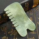 Natural Jade Stone Guasha Gua Sha Board Comb Shape Manual Massage Healthy Beauty Massager Tool