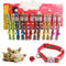 12Pcs/Lot Adjustable Pet Cat Safety Collar with Bell Reflective Breakaway Cat Dog Collar