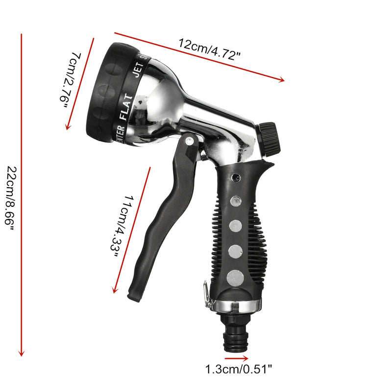 8 Modes Portable High Pressure Washer Hose Nozzle Water Spray Garden Tool