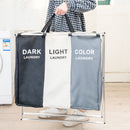 Foldable Tri-color Storage Baskets Dirty Laundry Basket Oxford Cloth