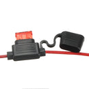 Waterproof Fuse Holder Socket Blade Type In Line 6-32V with 10/15/20/30A Replacement Fuses