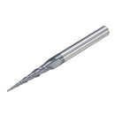 4pcs R0.25/R0.5/R0.75/R1.0mm 2 Flute Carbide Tapered End Mill Ball Nose Cutting Tool