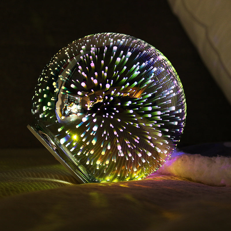 3D LED Night Light Glass Lamp Magical Crystal Ball Sphere Table Christmas Gift