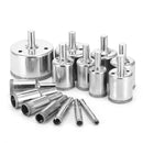 Drillpro DB-HS1 15pcs 6-50mm Diamond Hole Saw Drill Bit Set Tile Ceramic Glass Marble Drill Bits