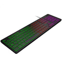 IMICE AK-200 104 Keys Ultra Thin USB Wired Gaming Keyboard 3 Color LED Backlit Membrane keyboard for Office Game