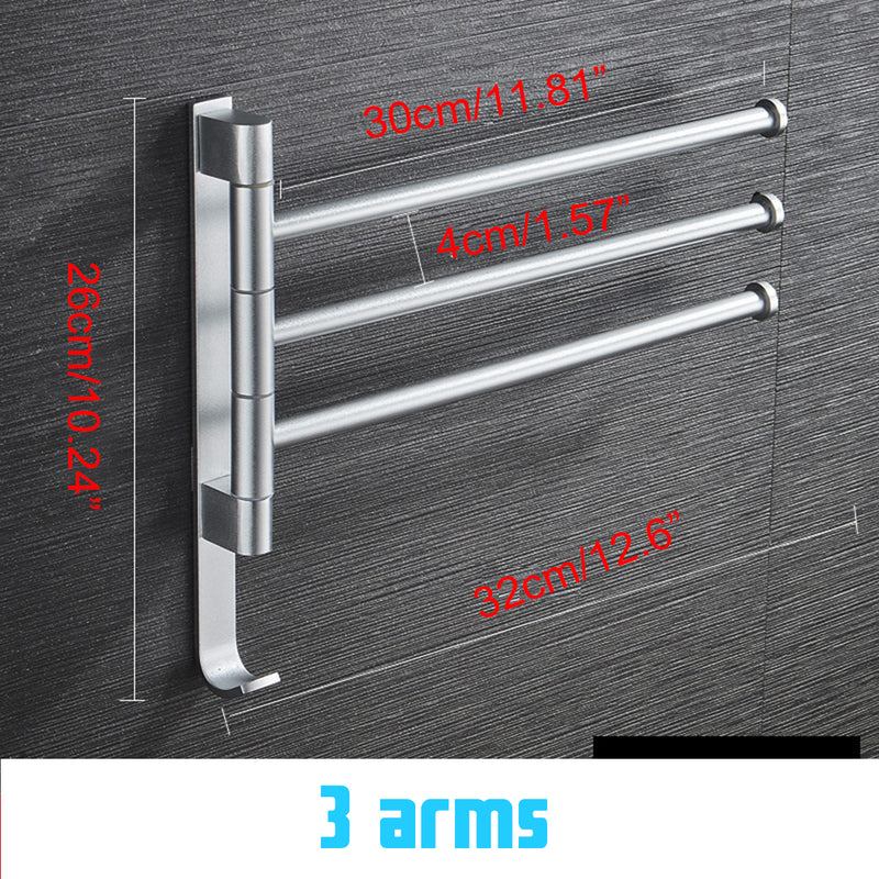 Swivel Towel Rack Wall Mounted Heavy Duty Towel Shelf Towel Holder for Bathroom