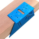 Drillpro 2 In 1 45/90 Degree Multifuction Aluminium Alloy Angle Ruler 20-35mm Woodworking Mounting Hinge Jig