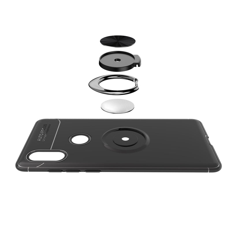 Bakeey 360 Adjustable Metal Ring Kickstand Magnetic PC Protective Case for Xiaomi Redmi Note 6 Pro
