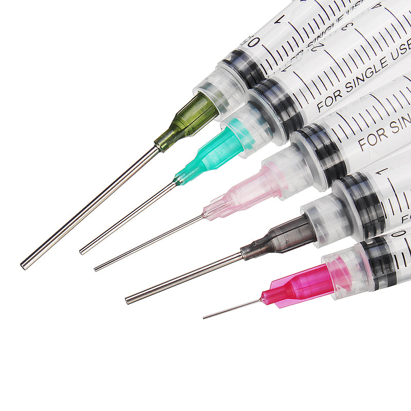 54Pcs/Set Dispensing Needle Kits Blunt Tip Syringe Needles Cap for Refilling and Measuring Liquids Industrial Glue Applicator