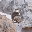 Fashion Stainless Steel Ring Gold Scorpion Skull Ring Red Eye Zircon Ring Halloween Jewelry