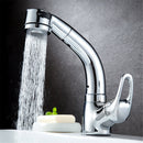 BOiROO Bathroom Basin Sink Pull Out Height Adjustable Basin Sink Faucet Hot and Cold Single Handle Water Mixer Tap