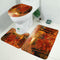 1.8M Maple Prints Bath Shower Curtain Fabric Bathroom Decor Set with 12 Hooks