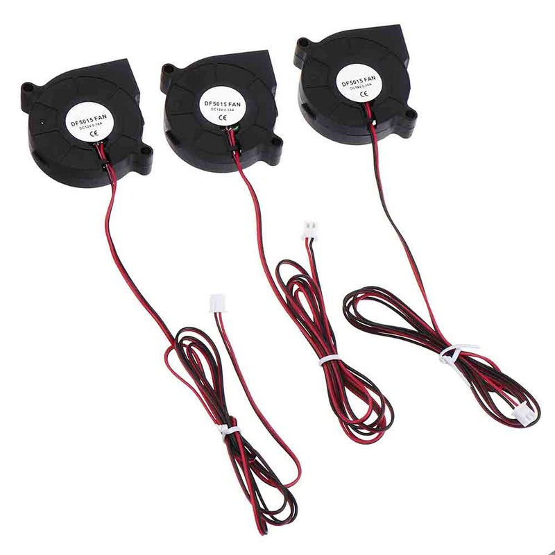 Anet 3Pcs DC12V 5015 50x50x15mm 2-pin Exhaust Blower Cooling Fan