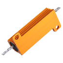 RX24 100W 2R 2RJ Metal Aluminum Case High Power Resistor Golden Metal Shell Case Heatsink Resistance Resistor