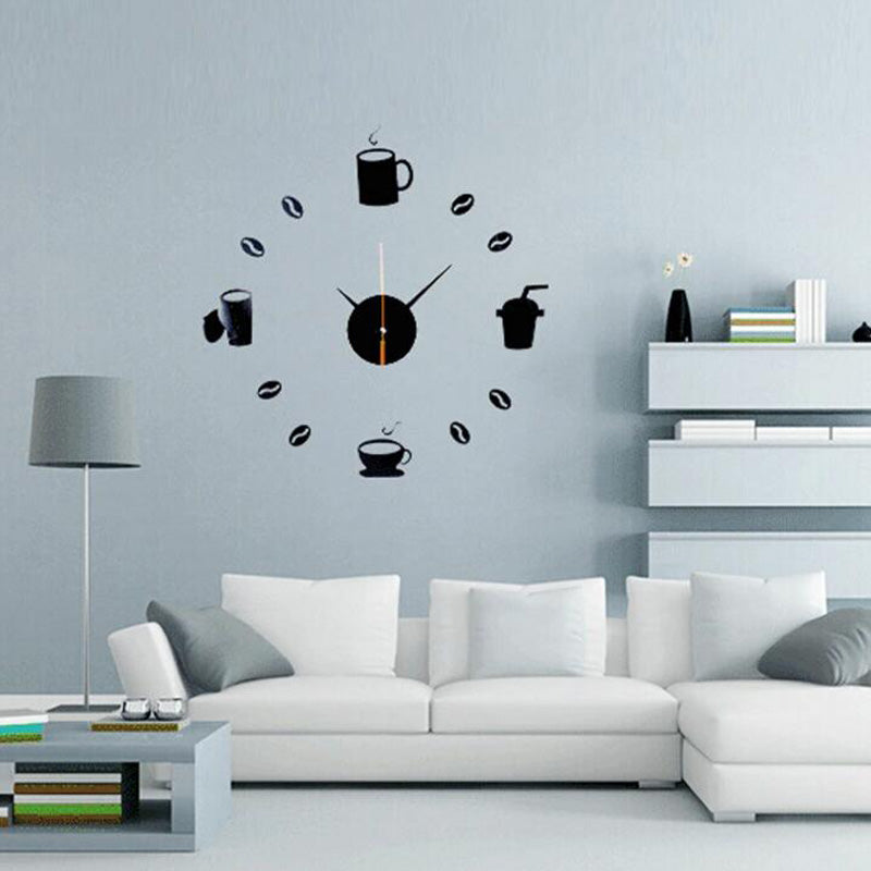 Honana DX-X3 Creative 3D Acrylic Mirror Wall Sticker Quartz Clocks Watch Large Home Decor