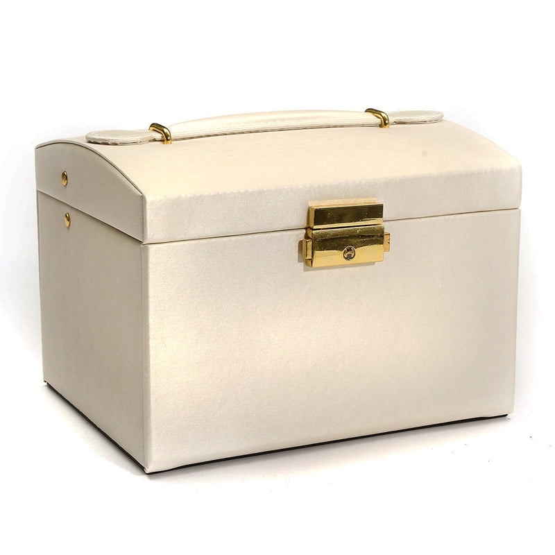 3 Layers Drawer With Mirror Velvet Jewelry Box Necklace Ring Storage Organizer Case