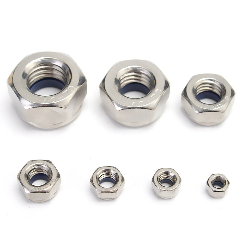 165Pcs Stainless Steel Nylon Insert Locknut Assortment Kit M3 - M12