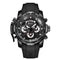BREAK 5601 Multifunction Men Watch Military Style Rubber Strap Quartz Movement Watch