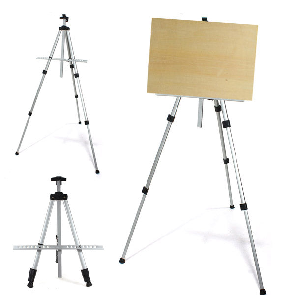 Aluminium Alloy Folding Painting Easel Frame Adjustable Tripod Display Shelf Drawing Supplies