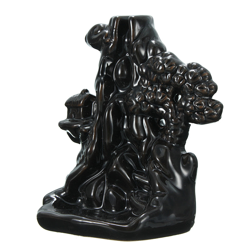 Ceramic Backflow Incense Cone Burner Holder Mountain Fragrance Fragrant Home Censer Decor