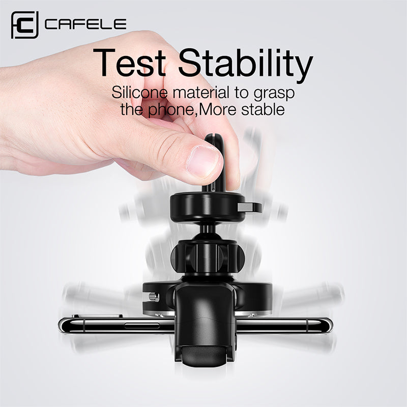Cafele Memory Holder Air Vent Car Phone Holder Car Mount 360 Rotation One-handed Operation for 4.5-6.5 Inch Smart Phone for iPhone for Samsung Xiaomi