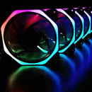 Coolmoon 6PCS 12cm Multilayer Backlit RGB Cooling Fan with IR Controller for Desktop PC