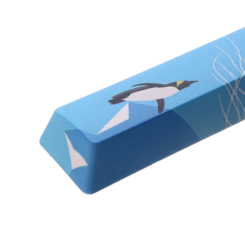 Five-sided Dyesub PBT OEM Profile Penguin Space Bar 6.25u Novelty Keycap for GK61 Black Case and Cherry MX Switch Keyboard