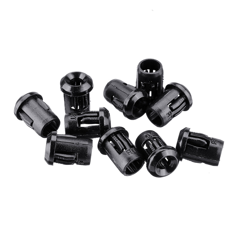 200pcs 3MM LED Holder Black Plastic Diode Lampshade Holder Clip Bezel Mount Light Case Cup Bezels Mounting Cases