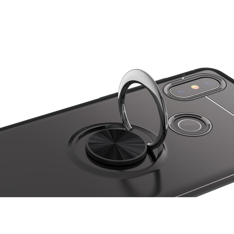 Bakeey 360 Adjustable Metal Ring Kickstand Magnetic PC Protective Case for Xiaomi Redmi Note 6 Pro